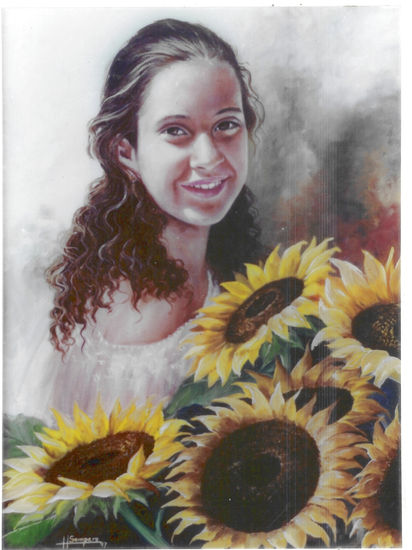 HERMANA MURADAZ Oil Canvas Portrait