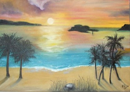 La Playa Oil Canvas Landscaping