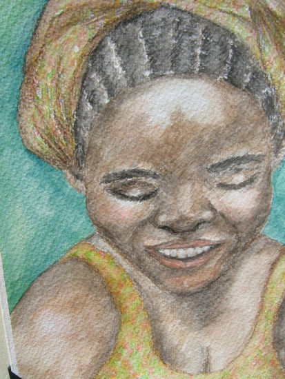 Niña Chocoana (c) Watercolour Card Portrait