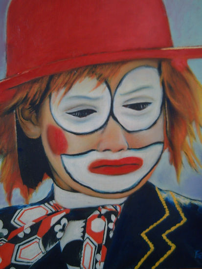 payaso Óleo Lienzo Retrato