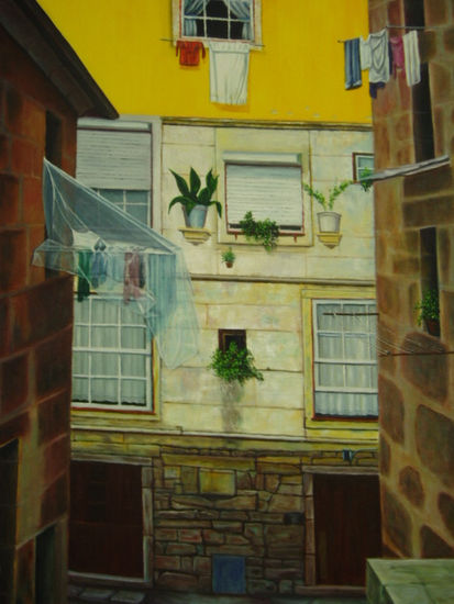 RUA DO PORTO Oil Canvas