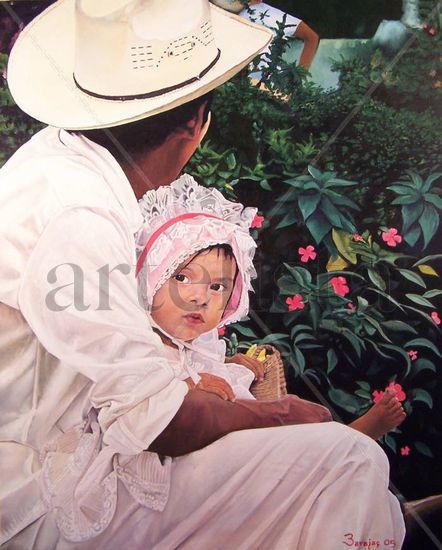 Entre tus brazos Oil Canvas Portrait