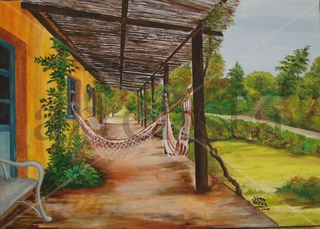 Siesta Paraguaya Oil Canvas Landscaping