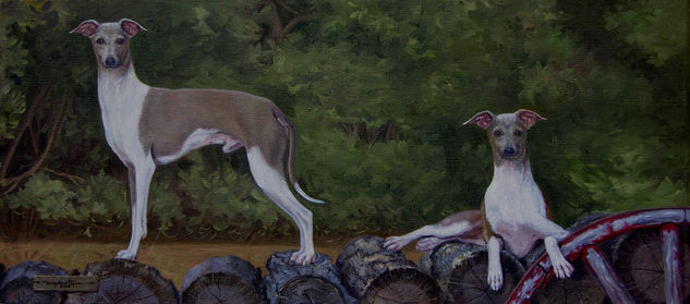 Perros Oil Canvas Animals