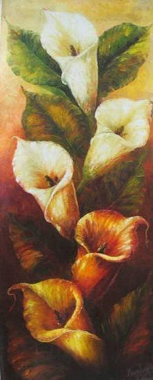 cartuchos Oil Canvas Floral Painting