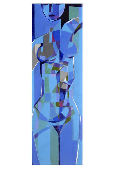 Desnudo Azul Media Mixta Tabla Desnudos