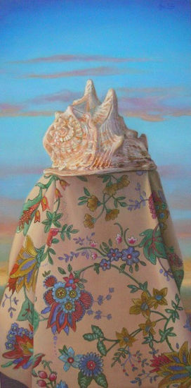 Caracola sobre Tela Oil Canvas Figure Painting