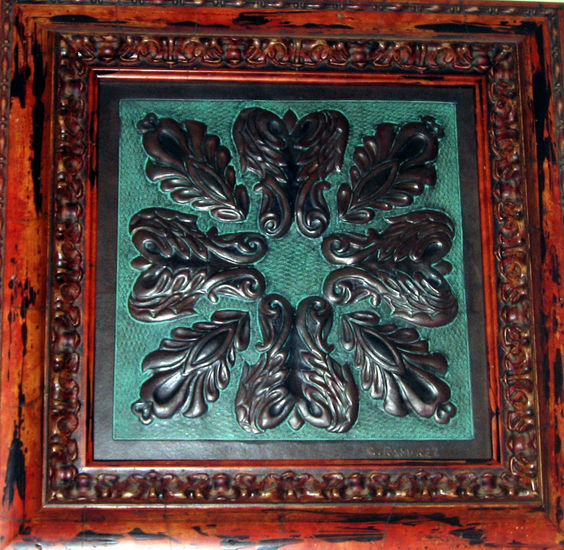 floral en verde Floral art Pottery and ceramics