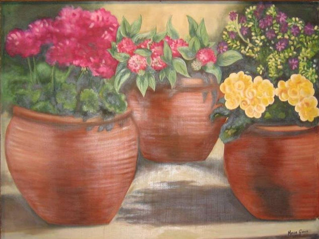 tinajas Oil Canvas Floral Painting