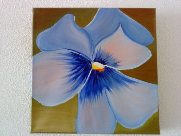 pensamiento Oil Canvas Floral Painting