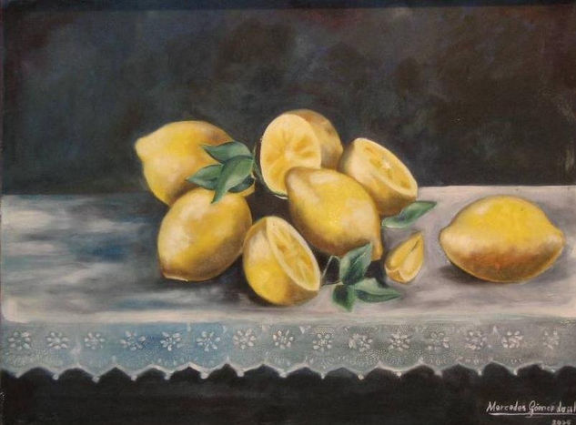 Los limones Oil Canvas Still Life Paintings