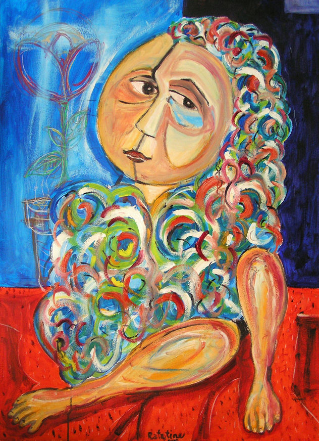 mujer sentada
