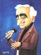 Aznavour Mixed media Card Portrait