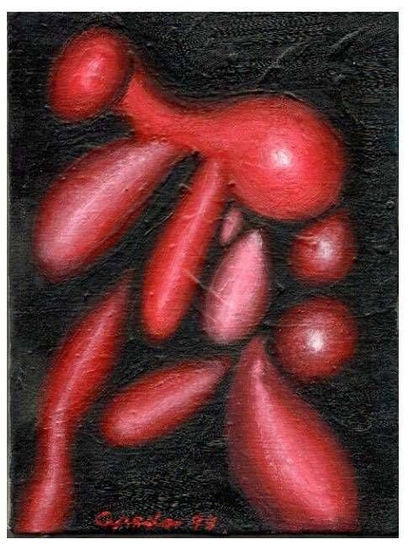 220.VENUS GLOBULAR,1999 Oil Textile Figure Painting