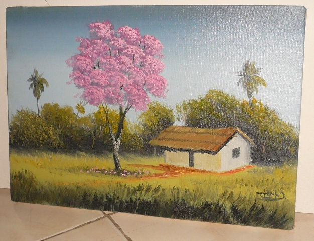 lapacho rosado Óleo Lienzo Paisaje