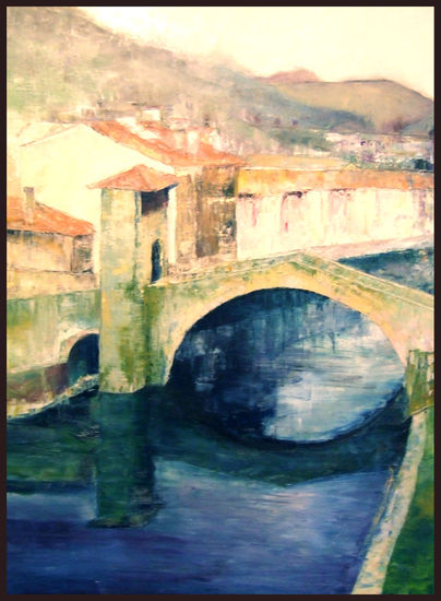 Puente Viejo, Balmaseda Óleo Lienzo Paisaje