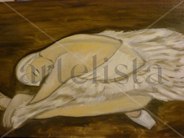 la morte del cigno Oil Textile Figure Painting