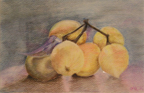 Limones Lápiz (a color) Papel