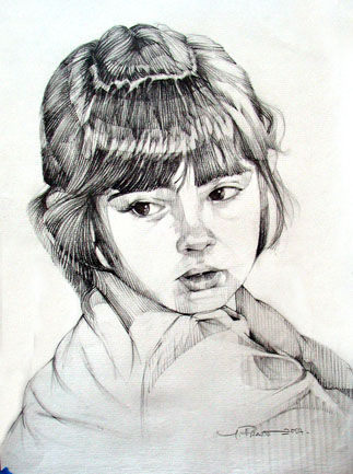 Retrato de niña Lápiz