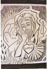 sagrado corazon de jesus realizada por el movimiento tetagua 