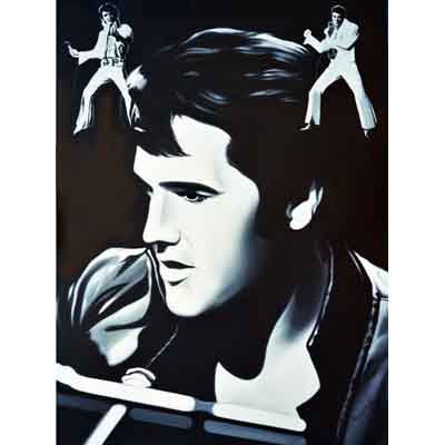 Elvis Presley Oil Canvas Portrait