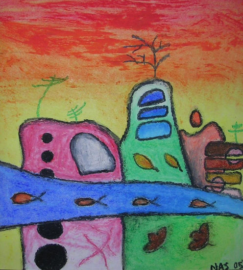 Sin título Pastel Papel Paisaje