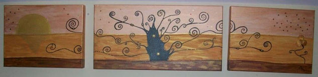 Arbol vida pequeño Acrylic Canvas Landscaping