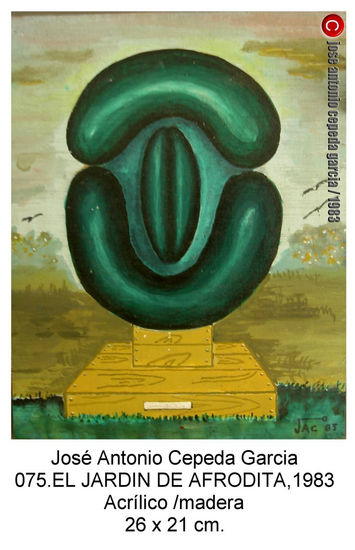 075.EL JARDÍN DE AFRODITA,1983 Acrylic Panel Landscaping