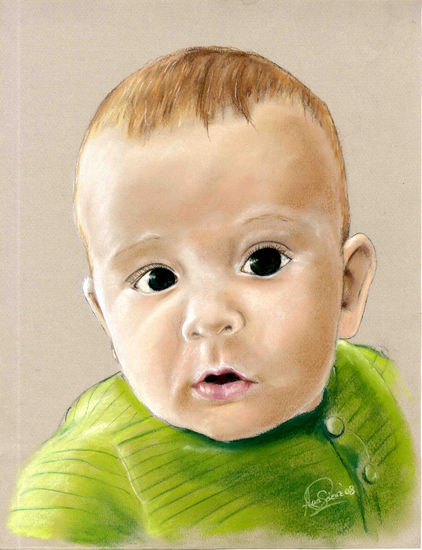 David Pastel Papel Retrato