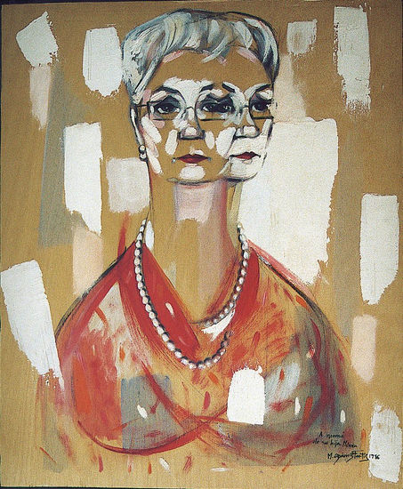 Retrato de Dña María. Media Mixta Tabla Retrato