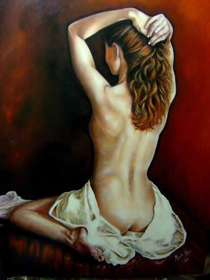 DE ESPALDAS Oil Canvas Nude Paintings