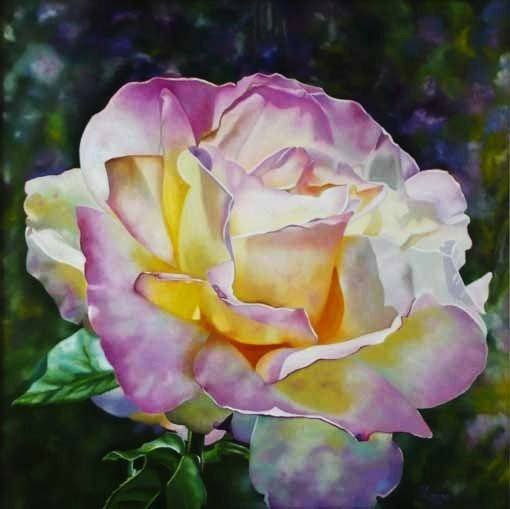 La Hermosura de la Rosa   "The Beauty of the Rose" Oil Canvas Floral Painting