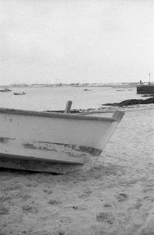 Esperando en la playa 