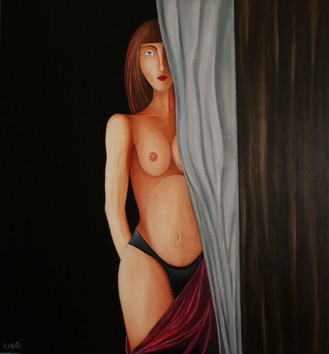 Let me show you the world through my eyes Oil Canvas Nude Paintings