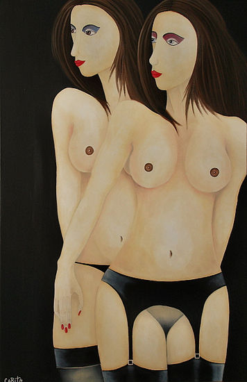 Is it a Crime Through God's Eyes? Oil Canvas Nude Paintings