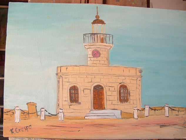 Faro de Roquetas de Mar Oil Canvas Landscaping