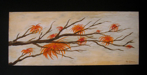 RAMA Oil Panel Floral Painting