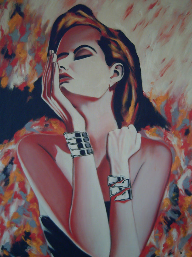mujer con pulseras