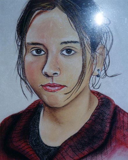 Hija de Manuel I Pastel Papel Retrato