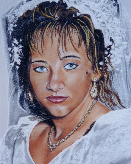 Hija de Manuel II Pastel Papel Retrato