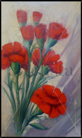 Mayo Oil Panel Floral Painting