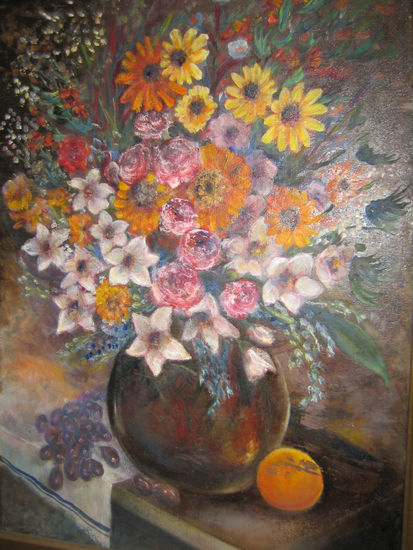 Flores Eternas Oil Canvas Floral Painting