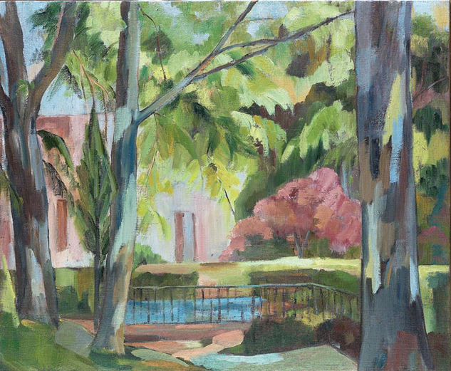 EN EL JARDIN DE LA CASA Oil Canvas