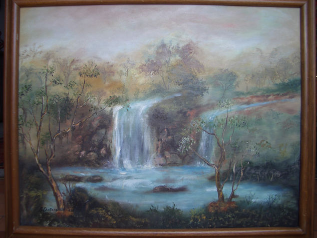 Cascada Oil Canvas Landscaping