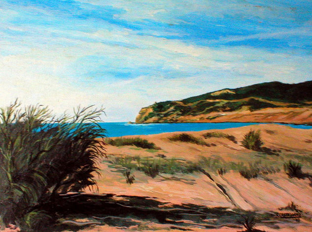 "Playa Yerbabuena de Barbate" Acrílico Tabla