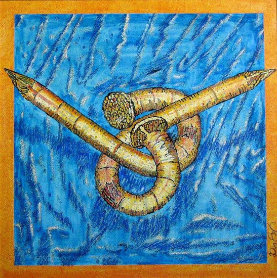 Quebra-Cabeça de Pregos Oil Canvas Figure Painting