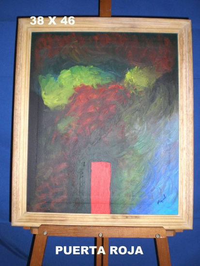 puerta roja Oil Canvas Others