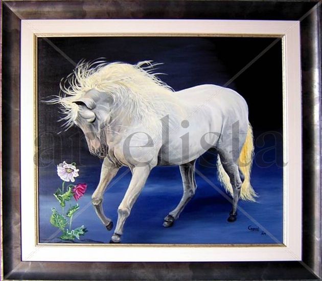 La Bella y la Bestia Oil Canvas Animals