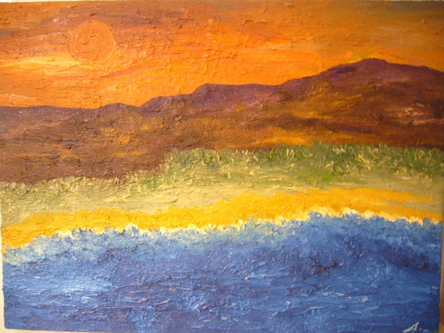 mar rocoso Oil Canvas Landscaping