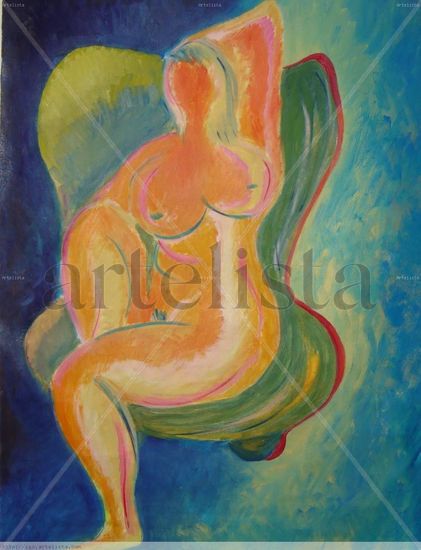 Desnudo posando Oil Canvas Figure Painting